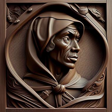 3D model Alfred Heber Hattie American artist (STL)